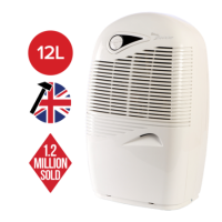 GRADE A1 - EBAC 2400E 12L Dehumidifier Smart Humidistat up to 2 bedroom homes with 2 year warranty