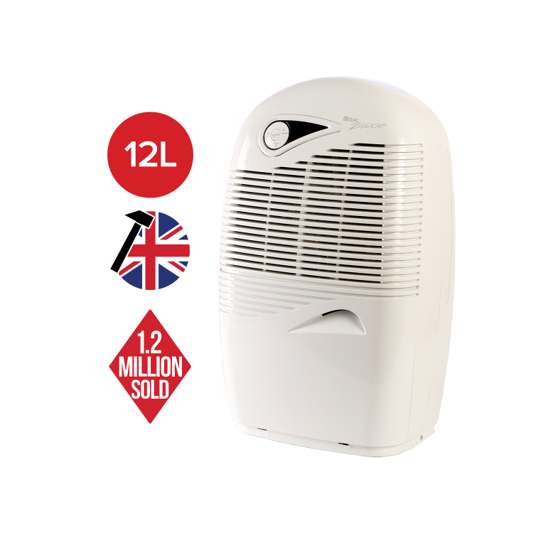 GRADE A1 - EBAC 2400E 12L Dehumidifier Smart Humidistat up to 2 bedroom homes with 2 year warranty