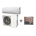 BUN/eIQ-12WMINV/68788 electriQ 12000 BTU Easy Fit Inverter Wall Split Air Conditioner and Condenser Wall Mounting Bracket Bundle