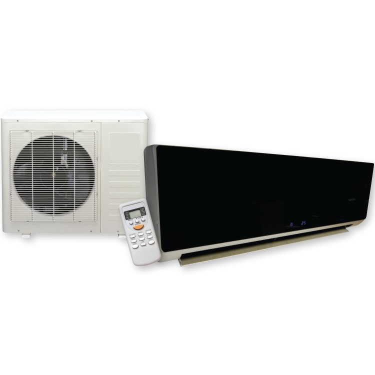 24000BTU 7Kw Black Mirror  Air Conditioning Inverter System with Heat Pump 4 meters pipe kit and 5 years warranty