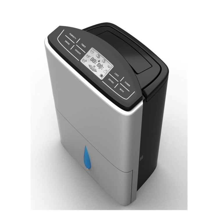 GRADE A2 - Light cosmetic damage - ElectriQ 20L Low Energy  Hitachi-powered Dehumidifier for houses up to 5 bedrooms 
