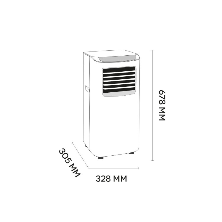 GRADE A2 - Argo Swan 8000 BTU Portable Air Conditioner for rooms up to 20 sqm