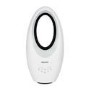 GRADE A2 - electriQ eiQ-AM07 24 inch Bladeless Quiet Tower Fan with Mood Light