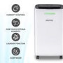 Refurbished electriQ 12 Litre Dehumidifier with Digital Humidistat and Air Purifier