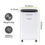 Refurbished electriQ 12 Litre Dehumidifier with Digital Humidistat and Air Purifier