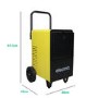 GRADE A2 - electriQ 50 Litre Industrial Dehumidifier with Digital Humidistat and Timer