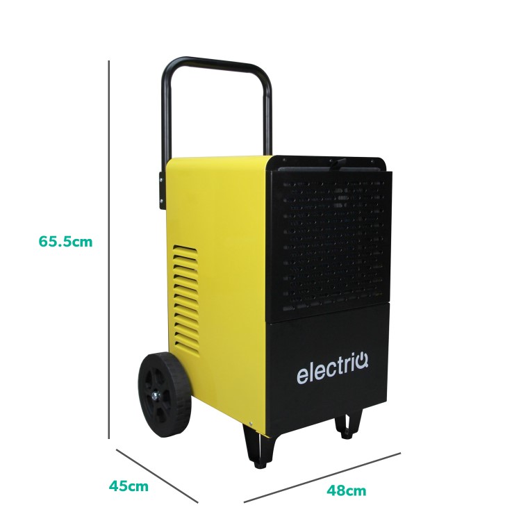 GRADE A2 - electriQ 50 Litre Industrial Dehumidifier with Digital Humidistat and Timer