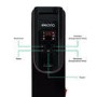 Refurbished electriQ 2.5kw Black Smart WiFi Alexa Oil Filled Radiator 11 Fin 24 hour and Weekly Timer with Thermostat and Remote