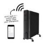 Refurbished electriQ 2.5kw Black Smart WiFi Alexa Oil Filled Radiator 11 Fin 24 hour and Weekly Timer with Thermostat and Remote