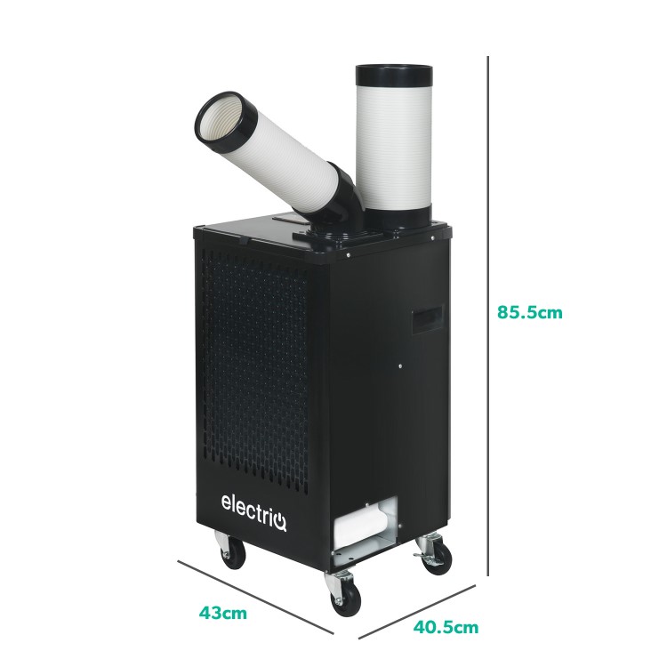 GRADE A2 - electriQ 9200 BTU Portable Commercial Air Conditioner for up to 26 sqm areas - Heavy Duty Metal Body