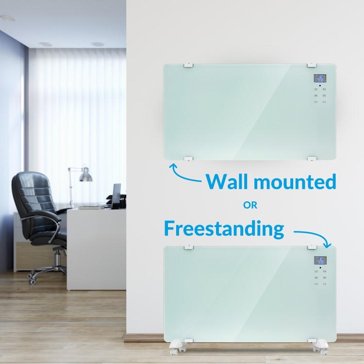 GRADE A5 - electriQ 2000W Wall Mountable Convector Panel Heater H460xW830 - White