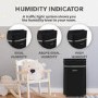 Refurbished electriQ 12L Low-Energy Quiet Laundry Dehumidifier and HEPA Air Purifier - Black