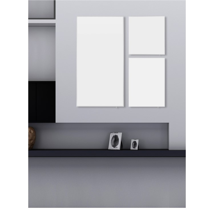 Refurbished electriQ Low Energy 700w Infrared Wall Mounted Frameless Panel Heater with Smart WiFi Alexa Ultra-slim and Ultra-light