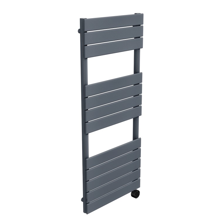 Refurbished electriQ Flat Panel Electric Towel Radiator H1200xW500mm - Grey