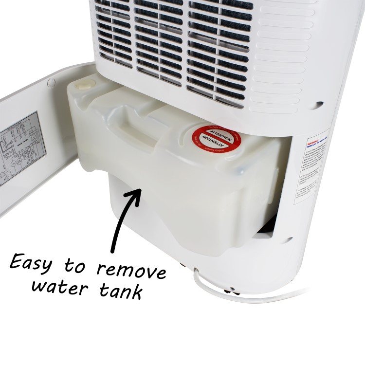 Refurbished electriQ 20 Litre Low Energy UV Antibacterial Dehumidifier with HEPA Air Purifier
