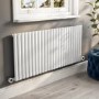 White Horizontal Smart Electric Radiator with Wi-Fi Thermostat - 2000W - H600xW1416mm - Bathroom Safe