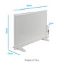 Refurbished electriQ 800W Slim Wall Mounted Oil Filled Radiator - White