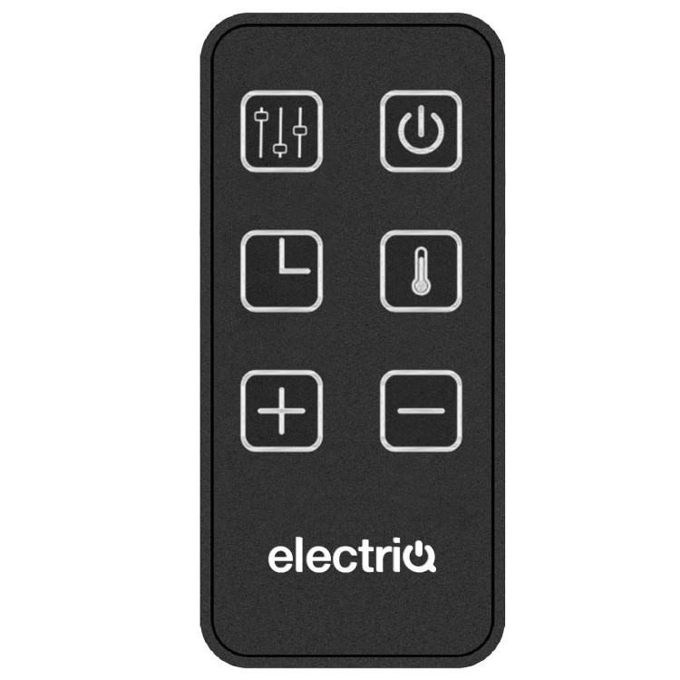 Refurbished electriQ 2500W Smart Oil Filled Radiator with Thermostat and Weekly Timer - Black