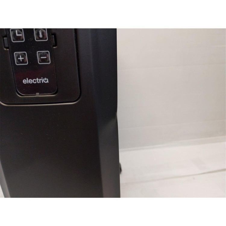 Refurbished electriQ 2500W Smart Oil Filled Radiator with Thermostat and Weekly Timer - Black