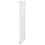 White Electric Vertical Designer Radiator 2kW with Wifi Thermostat - H1800xW354mm - IPX4 Bathroom Safe