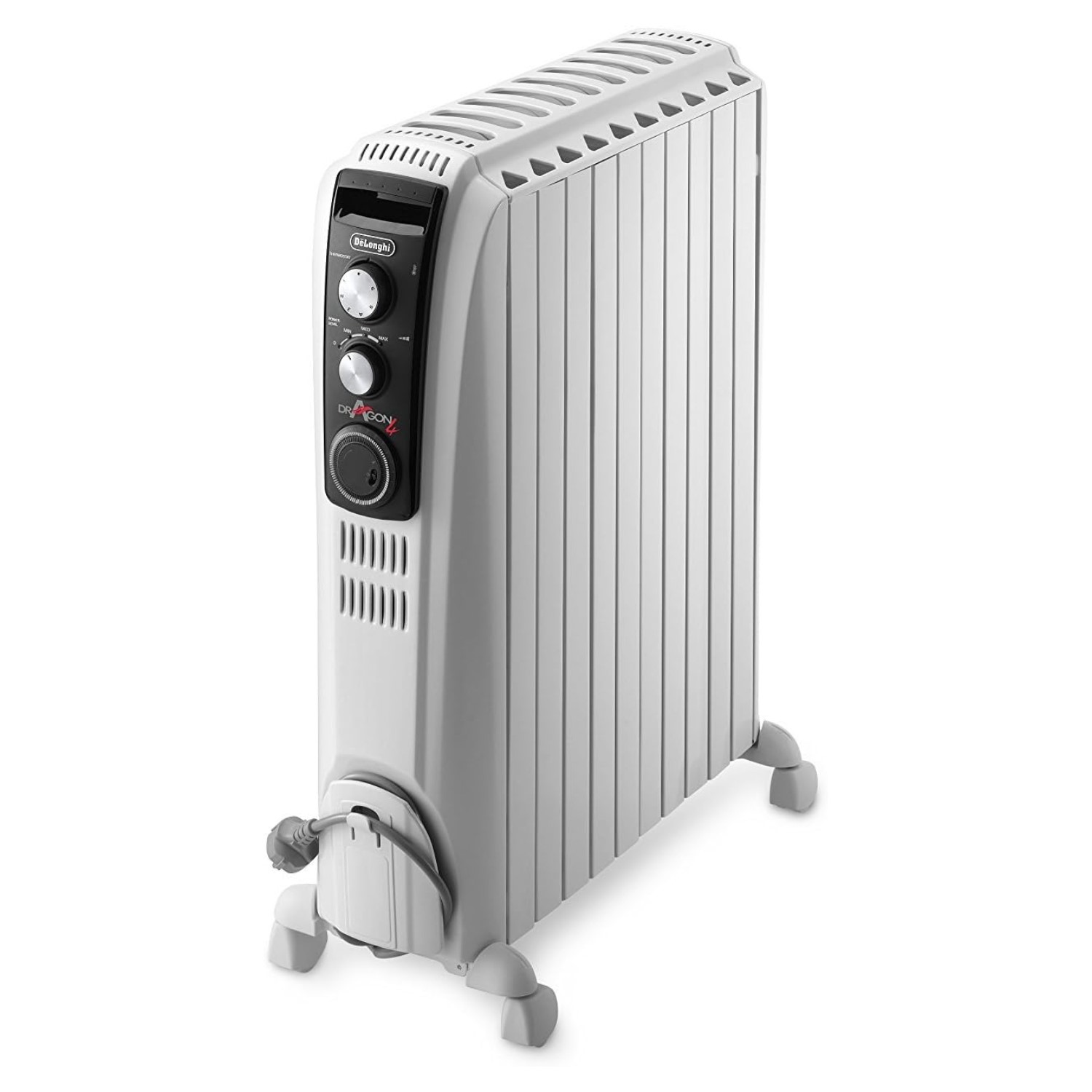 De’Longhi TRNS 0505M Radiateur à Huile Mini 500W – Chauffage D’appoint Compact, Thermostat Réglable, Antigel, Idéal Petite Pièce