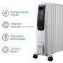 Refurbished electriQ 2500W Smart Oil Filled Radiator with Thermostat and Weekly Timer - White