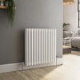 GRADE A2 - Reggio White Horizontal Triple Column Traditional Radiator 600x605mm 2586 BTU - Cast Iron Style
