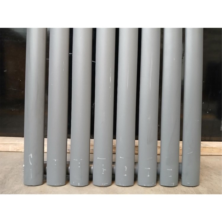 Refurbished Anthracite Electric Vertical Designer Radiator 2.4kW with Wi-Fi Thermostat - H1800xW472mm - IPX4 Bathroom Safe