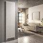 Refurbished White Vertical Smart Electric Radiator with Wi-Fi Thermostat - 2.4kW - H1800xW472mm - Bathroom Safe