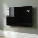EGH25AWB electriQ 2500W Smart Designer Glass Panel Convection Heater - Wall Mountable & Bathroom Safe - Black