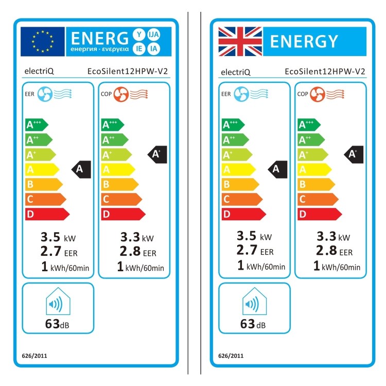 Refurbished EcoSilent 12000 BTU Smart Portable Air Conditioner with HEPA Air Purifier and Heat Pump