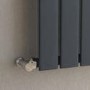 Refurbished - Riace Anthracite Horizontal Flat Designer Radiator 600x1428mm Single Panel 3337 BTU