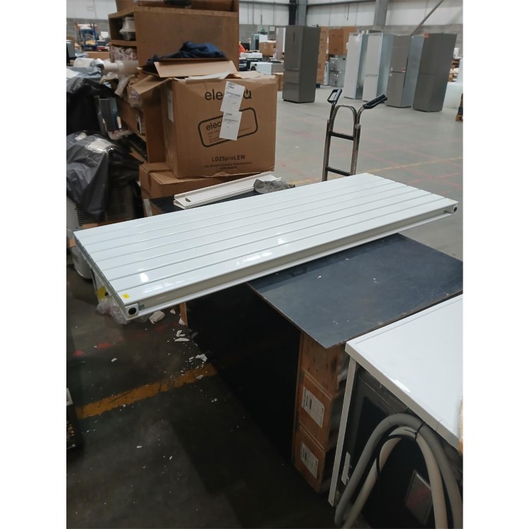 Refurbished - Eco Eleganza White Vertical Flat Designer Aluminium Radiator 1600x600mm Double Panel 5398 BTU