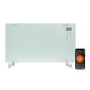 GRADE A3 - electriQ 2000W Smart Designer Glass Panel Heater - Wall Mountable & Bathroom Safe