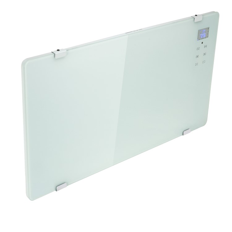 GRADE A3 - electriQ 2000W Smart Designer Glass Panel Heater - Wall Mountable & Bathroom Safe