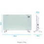 GRADE A3 - electriQ 2000W Smart Designer Glass Panel Heater - Wall Mountable & Bathroom Safe