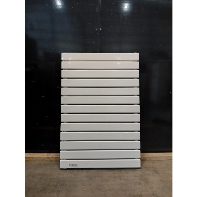 Refurbished - Riace White Horizontal Flat Designer Radiator 600x884mm Double Panel 3342 BTU