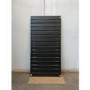 Refurbished - Eco Eleganza Midnight Black Horizontal Flat Designer Aluminium Radiator 600x1200mm Single Panel 3683 BTU