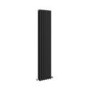 GRADE A3 - Sorrento Midnight Black Vertical Oval Designer Radiator 1600x354mm Double Panel 3351 BTU