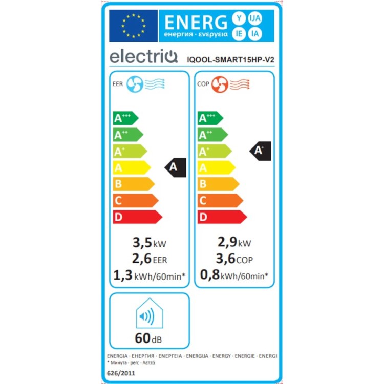Refurbished electriQ iQool 12000 BTU Wall Mounted All-In-One Smart Air Conditioner with Heat Pump - No Outdoor Unit Needed