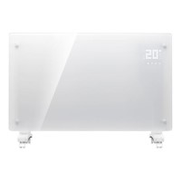 Refurbished electriQ 2500W Smart Designer Glass Panel Convection Heater - Wall Mountable & Bathroom Safe - White