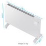 Refurbished electriQ 2500W Smart Designer Glass Panel Convection Heater - Wall Mountable & Bathroom Safe - White