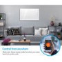 Refurbished electriQ 2500W Smart Designer Glass Panel Convection Heater - Wall Mountable & Bathroom Safe - White
