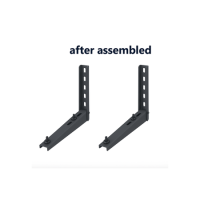 GRADE A1 - electriQ Air Conditioner Wall Mount Brackets in anthracite / grey - Up to 90kg - 9000-24000 BTU