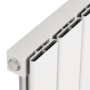 Refurbished - Eco Eleganza White Vertical Flat Designer Aluminium Radiator 1600x300mm Single Panel 2036 BTU