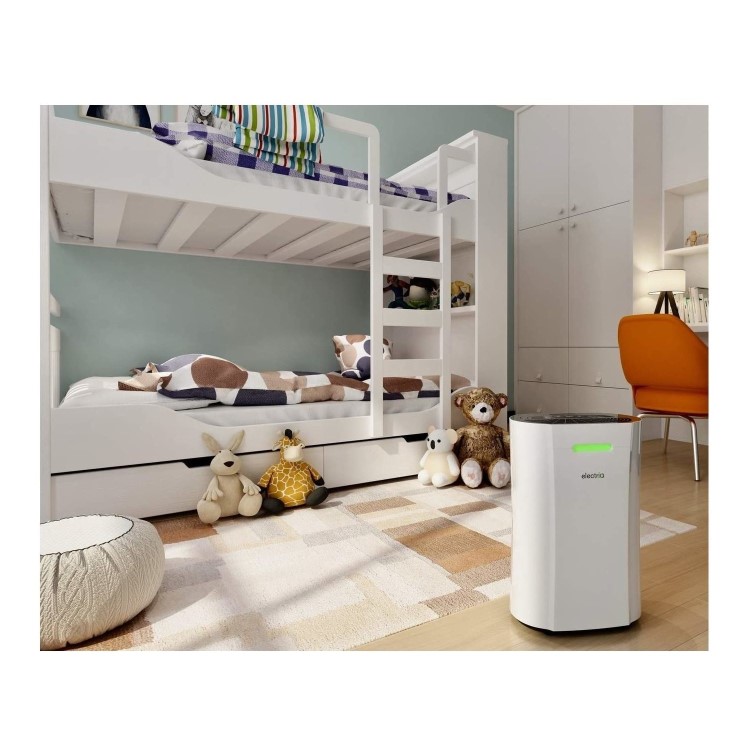 Refurbished electriQ 12 Litre Smart App Alexa Dehumidifier with Digital Humidistat and Air Purifier