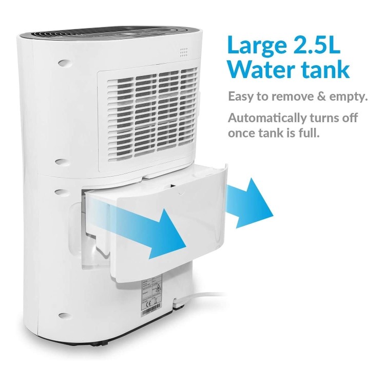 Refurbished electriQ 12 Litre Smart App Alexa Dehumidifier with Digital Humidistat and Air Purifier