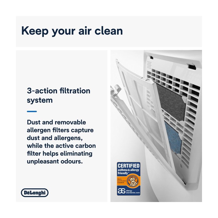 Refurbished DeLonghi Tasciugo AriaDry Multi 16L Dehumidifier with Laundry Mode in Navy