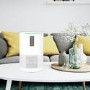 GRADE A2 - electriQ Ultra Quiet HEPA Air Purifier with Air Quality Temperature and Humidity Indicators for Allergies Hayfever Bacteria