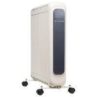 Refurbished electriQ 2400W Smart WiFi Eco Oil-Free Radiator & Panel Heater with Thermostat Timer & Remote - White